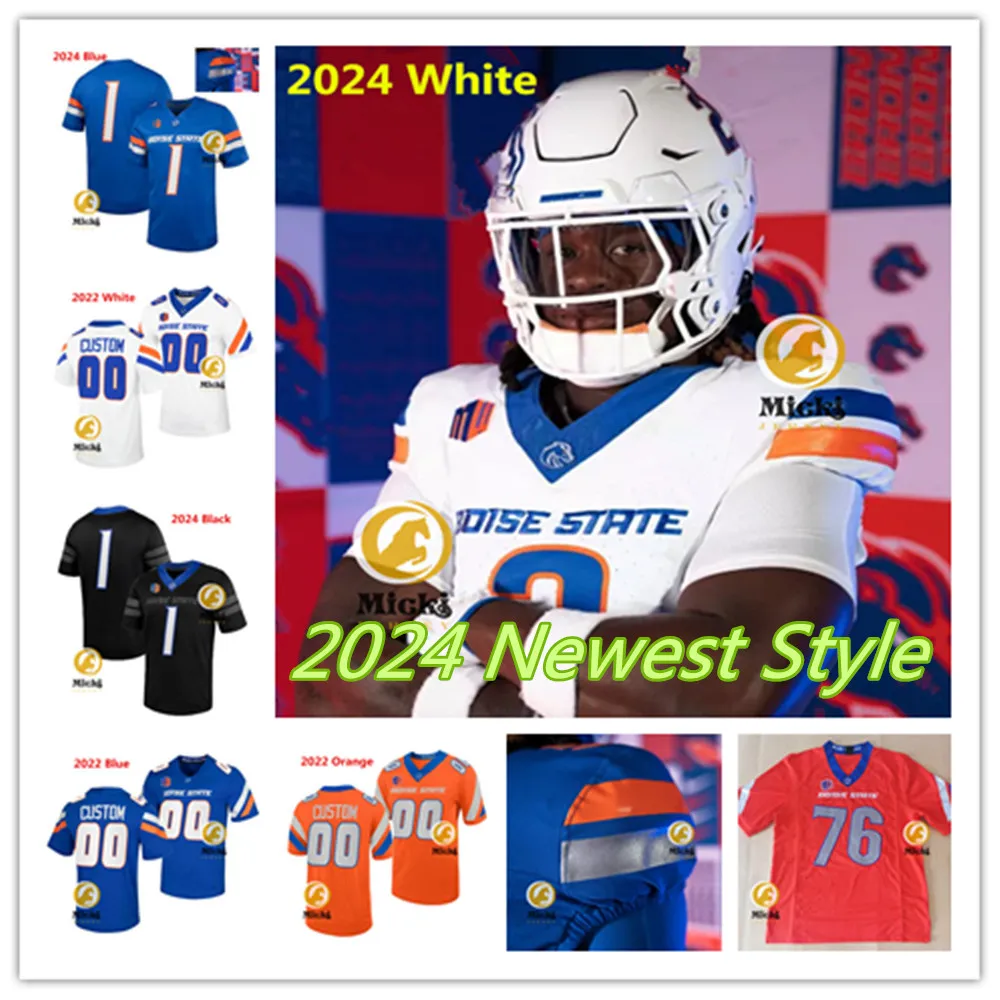 Custom Stitched Boise State Football Jersey Charles Leno Jr. Kellen Moore 22 Doug Martin Kyle Wilson Titus Young John Hightower
