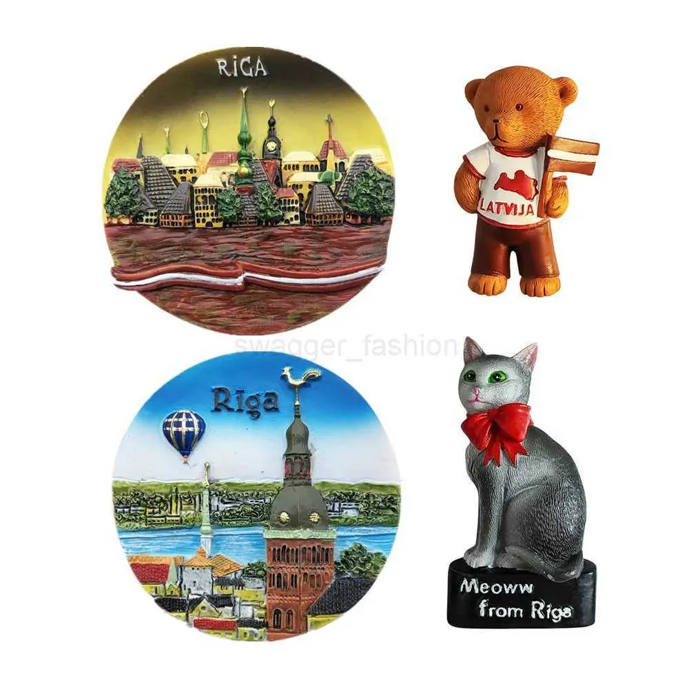 Europe & Latvia Travel Souvenir Fridge Magnets - Miniature Fridge ...