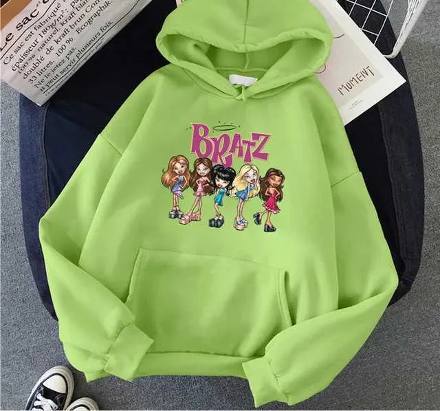 Plus Size Bratz Letter Printed Ladies Sweatshirts Without Hood For Women And Men Hip Hop Streetwear Top With Long Sleeves L240807 From Accord fashion 8.64 DHgate.Com