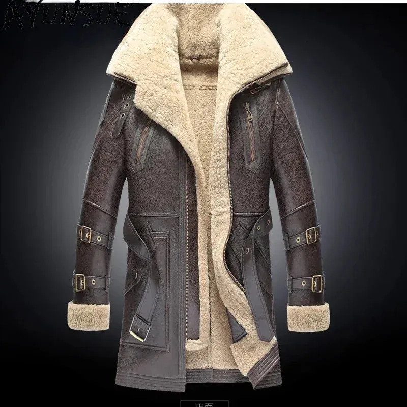 Dhgate Mantel Pelzkragen Herren Lederjacke Mit Pelzkragen Herren