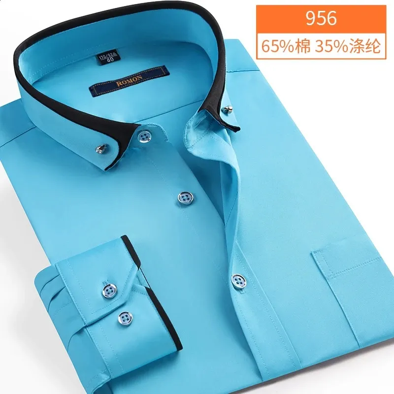 Purple Dress Shirt for Men Extra Large High Quality Long Sleeve Plus Size M 4XL 5XL 6XL 7XL 8XL 9XL 2024 Collection