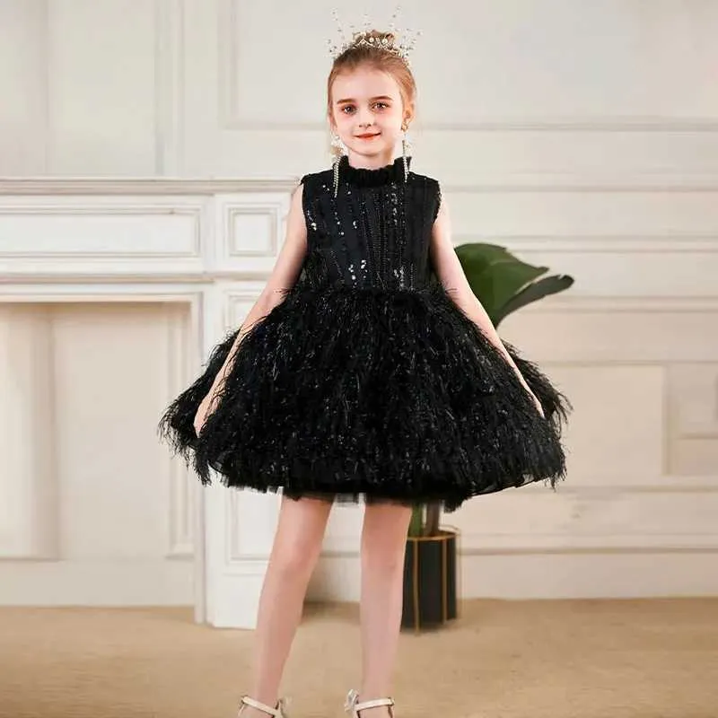 Baby Girls Black Formal Party Gown Toddler Sequin Tutu Knee-Length Evening  Dress from Dhgate Christening dresses - price 86.23