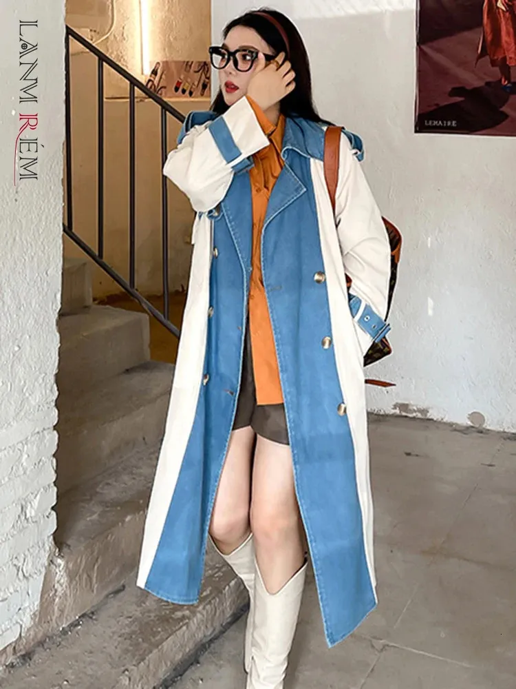 Fashion Street Plaid Patchwork Turn-back Collar Outerwear Fashion Street Plaid Patchwork Turn-back Collar Outerwear