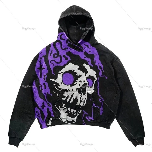 Y2K Gothic Hip Hop oversized hoodie with Letter Graphic