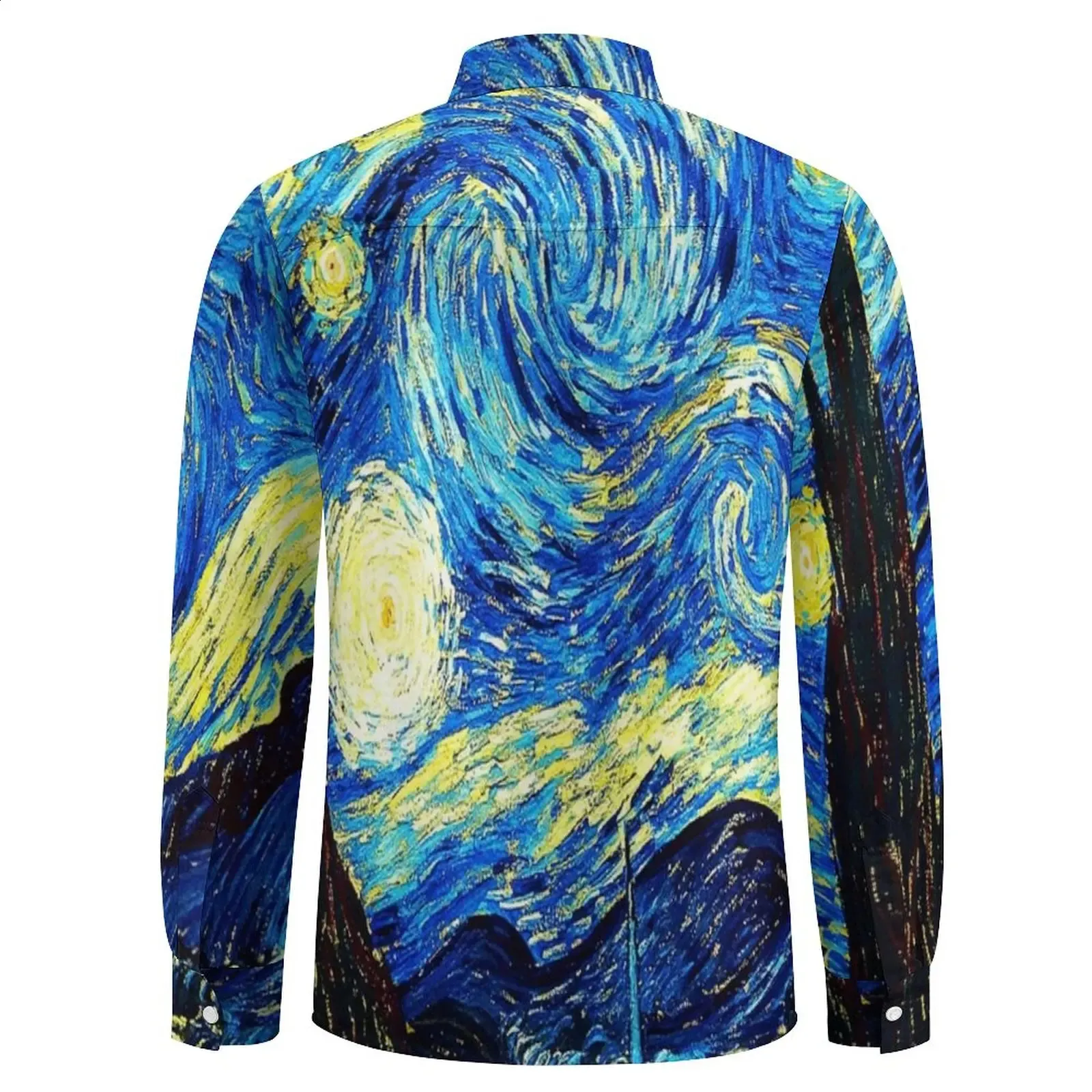 Starry Night Art Shirt - Van Gogh Inspired Y2K Blouse, Long Sleeve