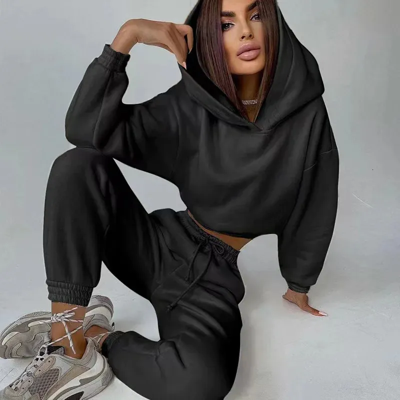 Women's Oversized Fleece tracksuit s with Hoodie and