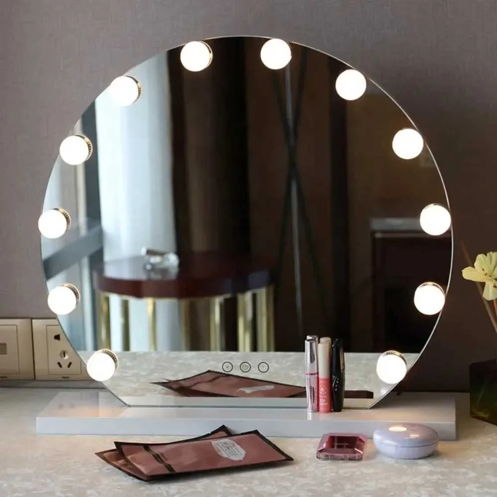 Lampe De Miroir Led Lumiere Miroir, 10 Ampoules Hollywood de Dimmable