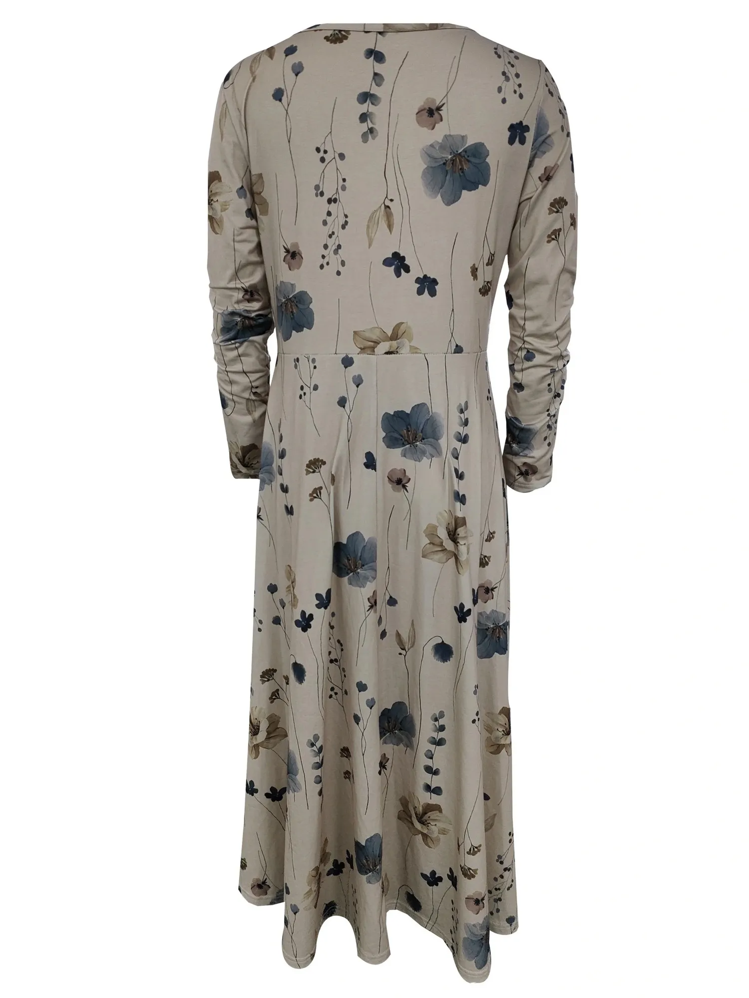 Crew neck long sleeve floor-length polyester dress for senior women from  Dhgate Basic & Casual Dresses - price 29.35
