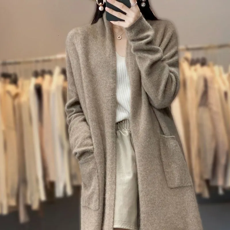 Save Big on Bulk Long Knit Cardigan Long Cardigan Sweater Coat Korean Knit  Open Front Duster Cardigan Warm Fall Winter Knitwear Best Deals on