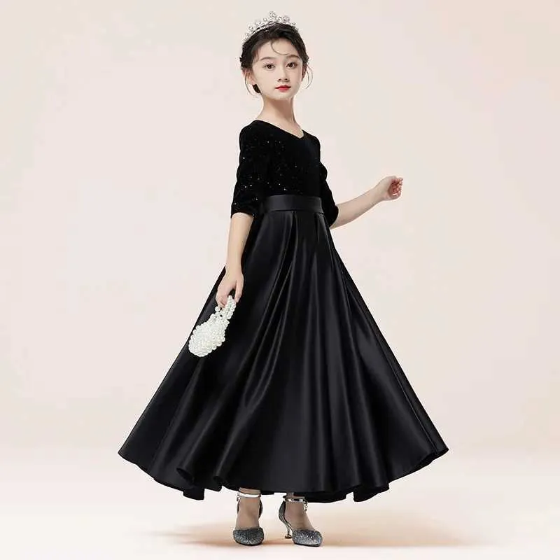Elegant Black Dress for Girls: Shining Evening Gown for Birthday, Wedding,  Prom. Best Seller! from Dhgate Christening dresses - price 21.24
