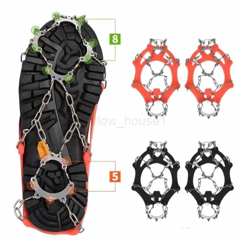 13-Tooth Stainless Steel Crampons Ice Grips for Hiking