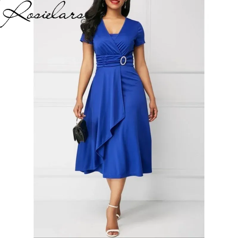 Elegante Cuello En V Talla Grande 4xl 5xl Vestidos De Noche De