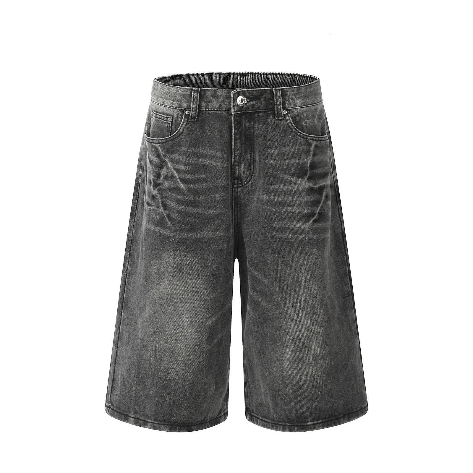 パンツ Used Damage Black Baggy Denim Jorts 3c36e2be-4d19-4d33-b43d-