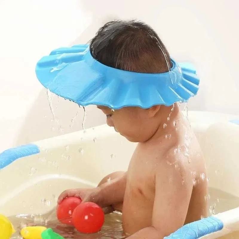 Adjustable Kids Waterproof Goggles with Ear Protection Shower Gel Hair Mask Shampoo and Baby Shower Cap Set