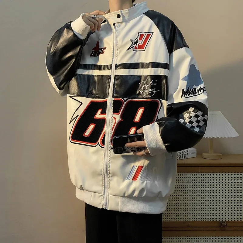 DHgate.com:Premium Motor Racing Jacket: Embroidered Punk