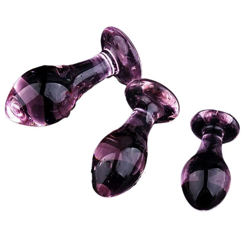 Crystal Glass Anal Plug Pink Dildo Butt Plug For... From Cr_sex, $1.25