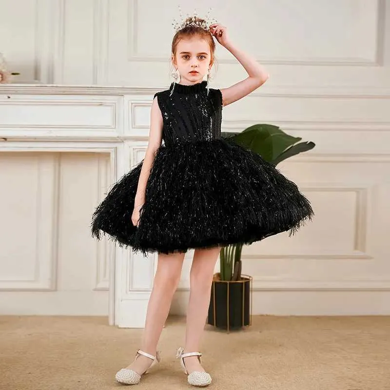 Baby Girls Black Formal Party Gown Toddler Sequin Tutu Knee-Length Evening  Dress from Dhgate Christening dresses - price 86.23
