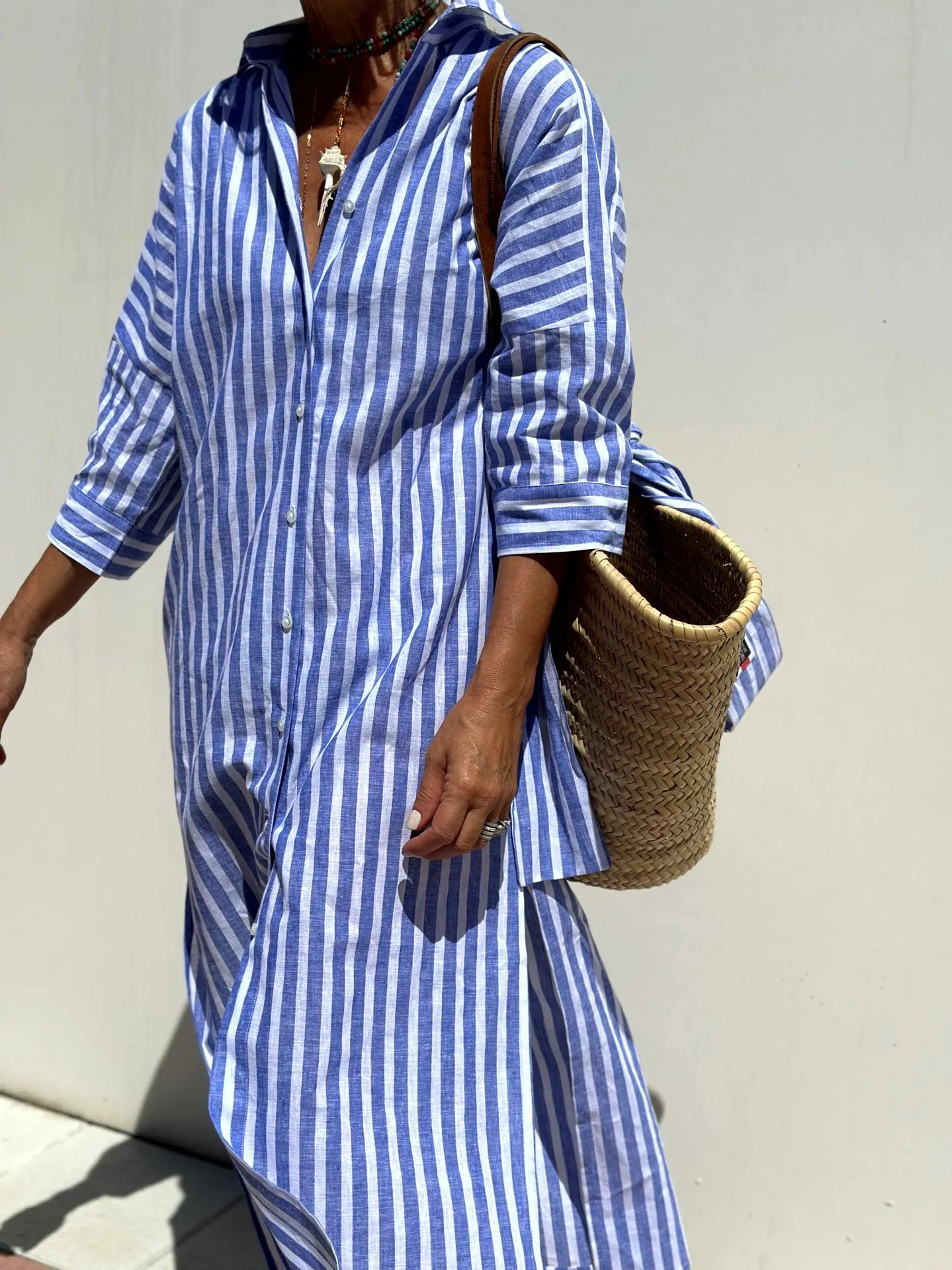 Autumn Fashion Striped Printed Floor-Length Chiffon Shirt Dress Women Casual Pullover from Dhgate Basic & Casual Dresses - price 77.59 Autumn Fashion Striped Printed Floor-Length Chiffon Shirt Dress Women Casual Pullover from Dhgate Basic & Casual Dresses - price 77.59