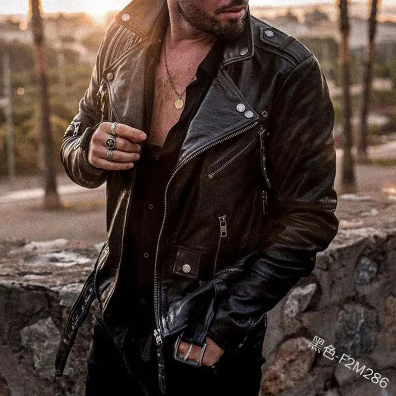 Fashion Bikers Men Bikers Fashion Clothing Man Leather Jacket