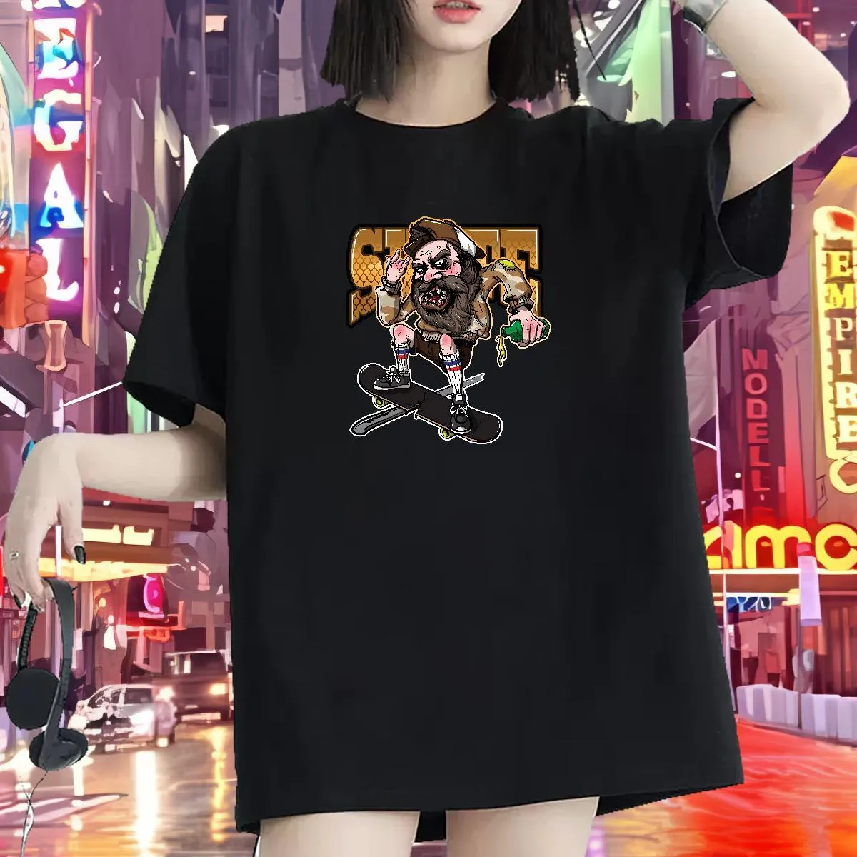 T-shirt da donna estiva nuova maglietta a maniche corte con scollo rotondo in tinta unita – acquista a prezzi convenienti sul marketplace