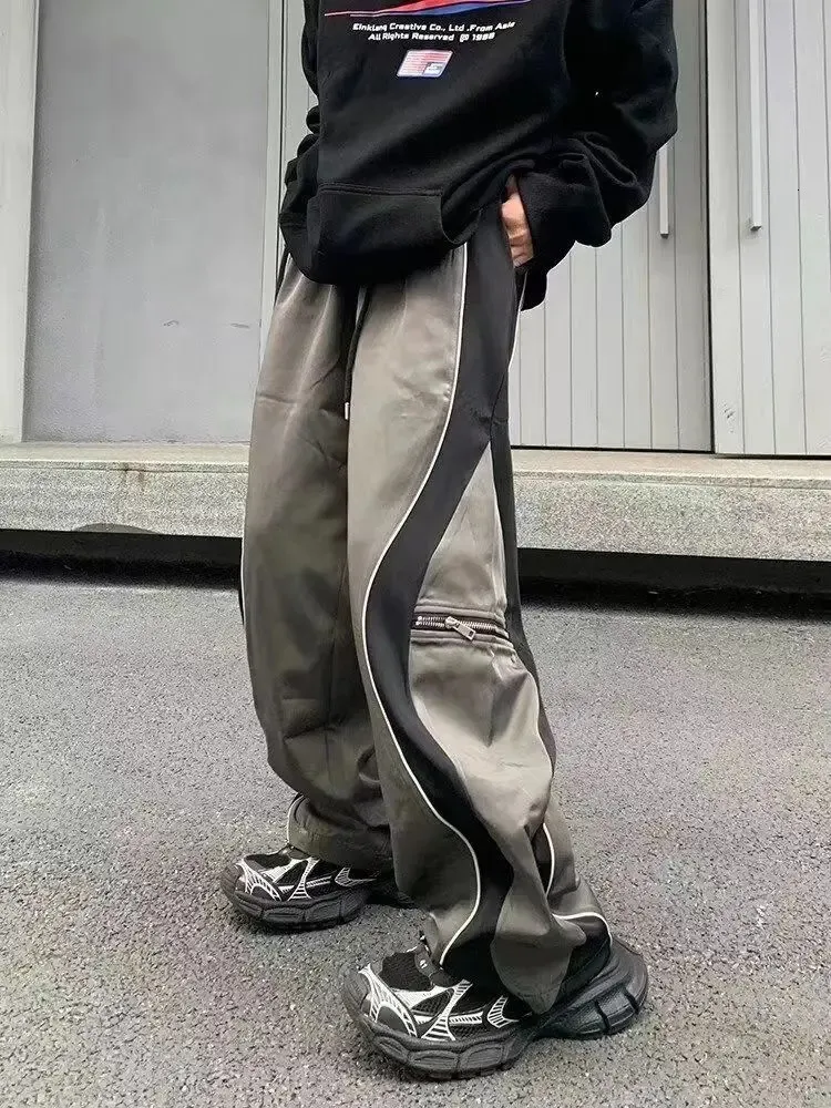 Y2K Oversized Track Pants, Loose Wide Leg Trousers | DHgate