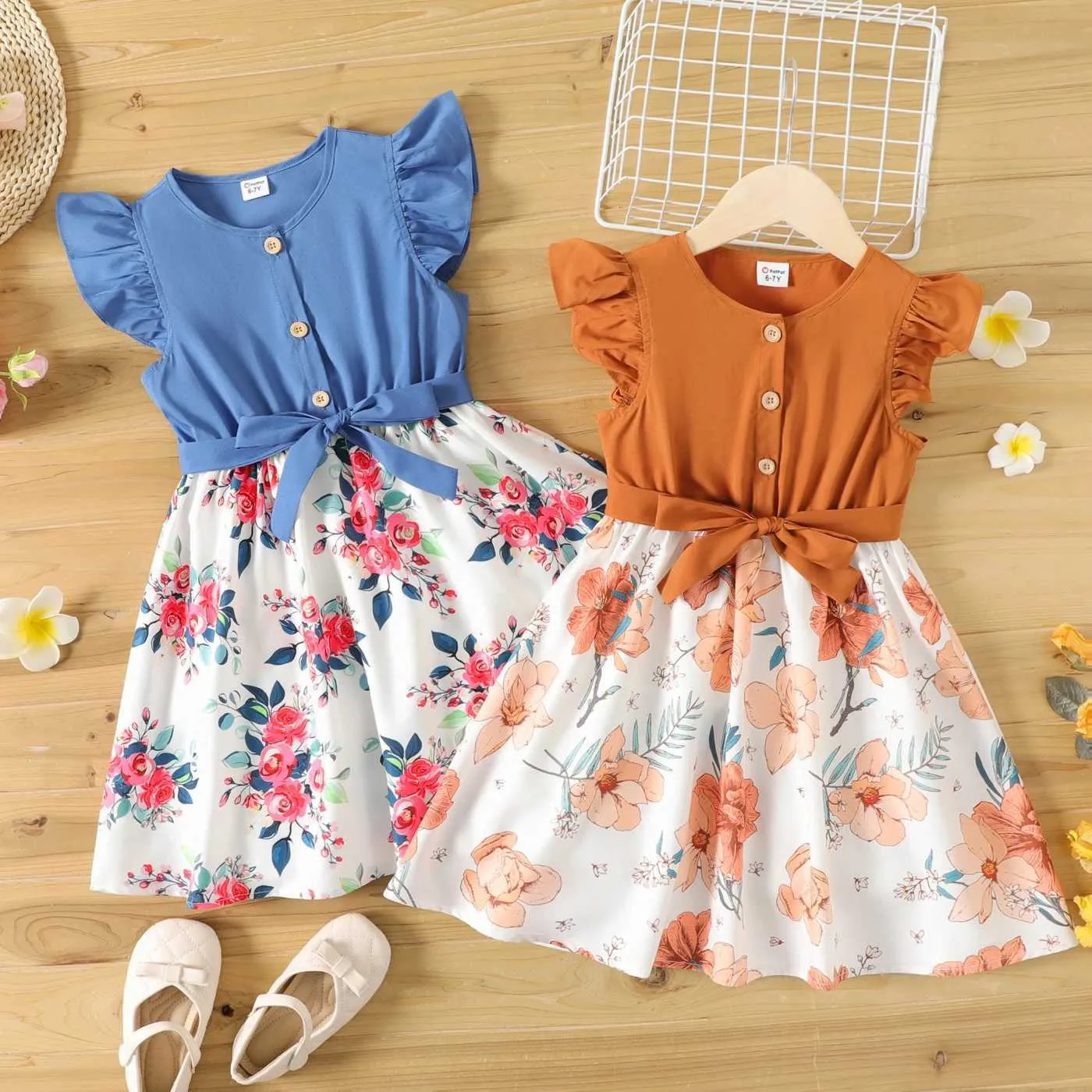 DHgate PatPat Kids Floral Ruffle Dress Elegant Party Dress for Girls Baby Kids Maternity