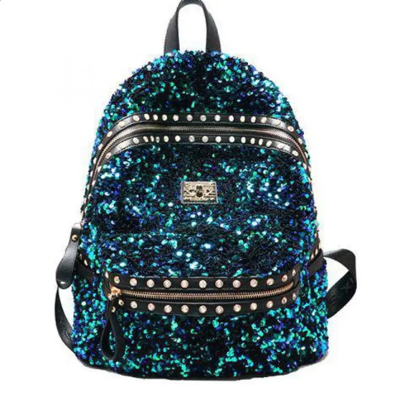 Sacles À Dos À Paillettes: Sac À Dos À Paillettes En Argent