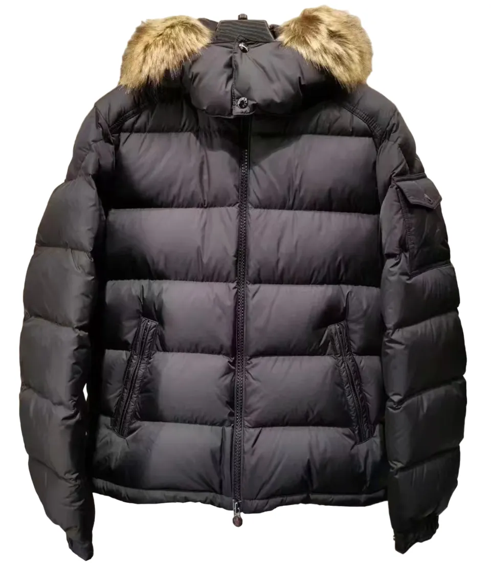 Men Fur Trimmed Short Down Jacket S XXXL Designer Puffer Jackets Thickened Snow Outerwear