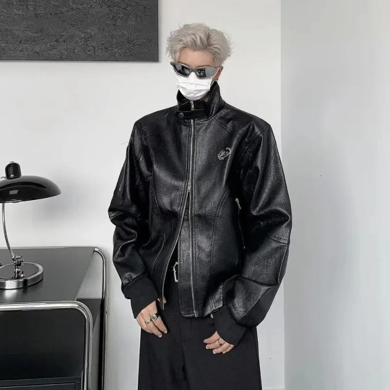 real leather punk jacket Y2K ロンジャン real leather punk jacket