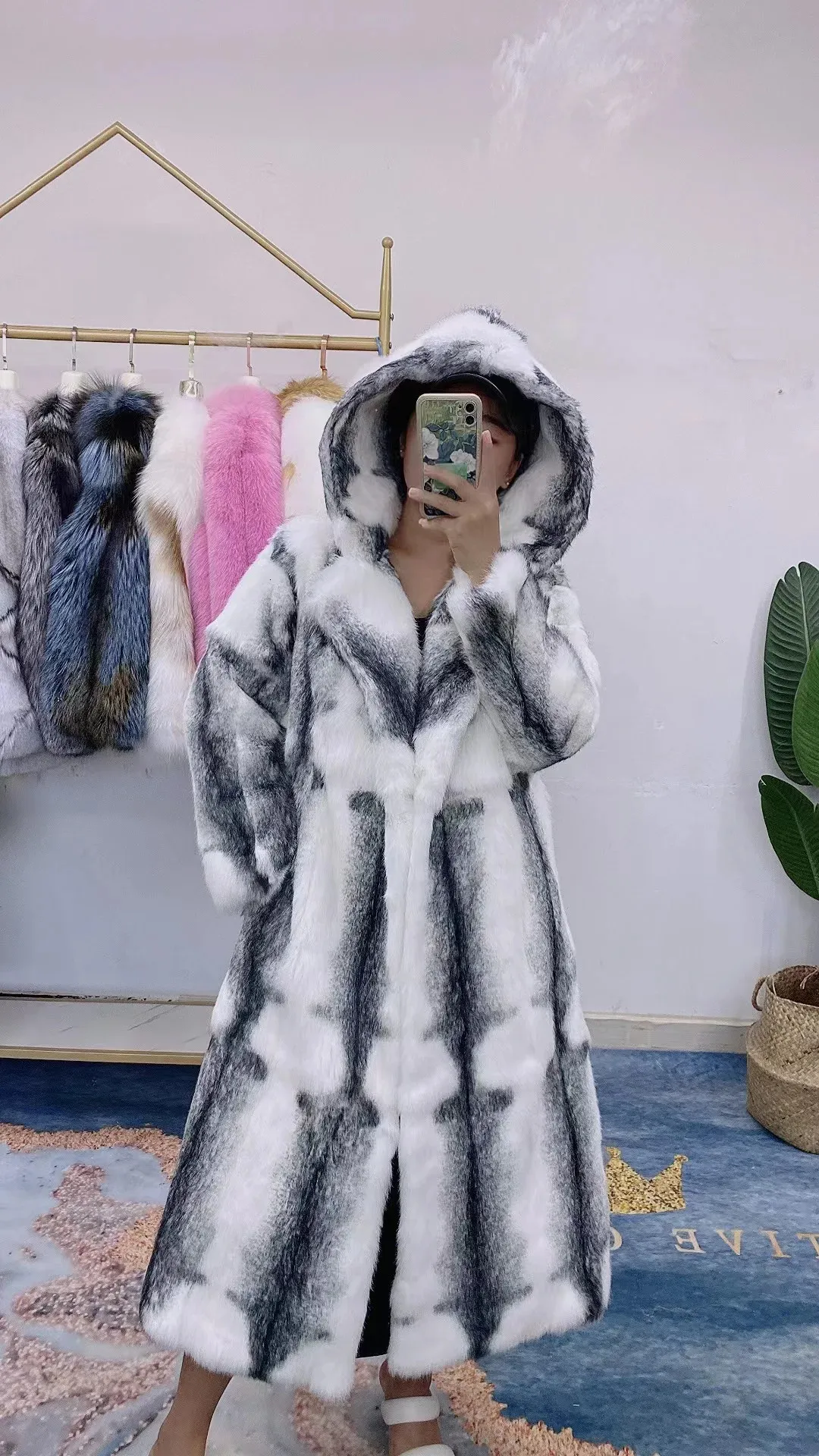 本物レックスラビットファーコート