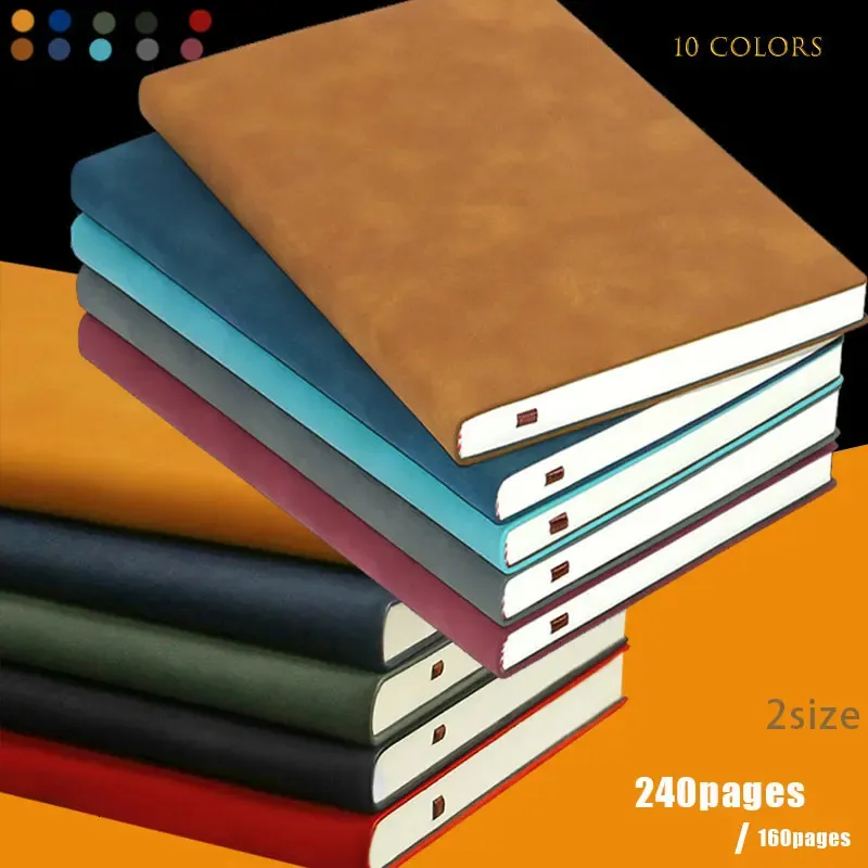 Premium A5 Leather Bound Notebook Lined Journal for Office, School