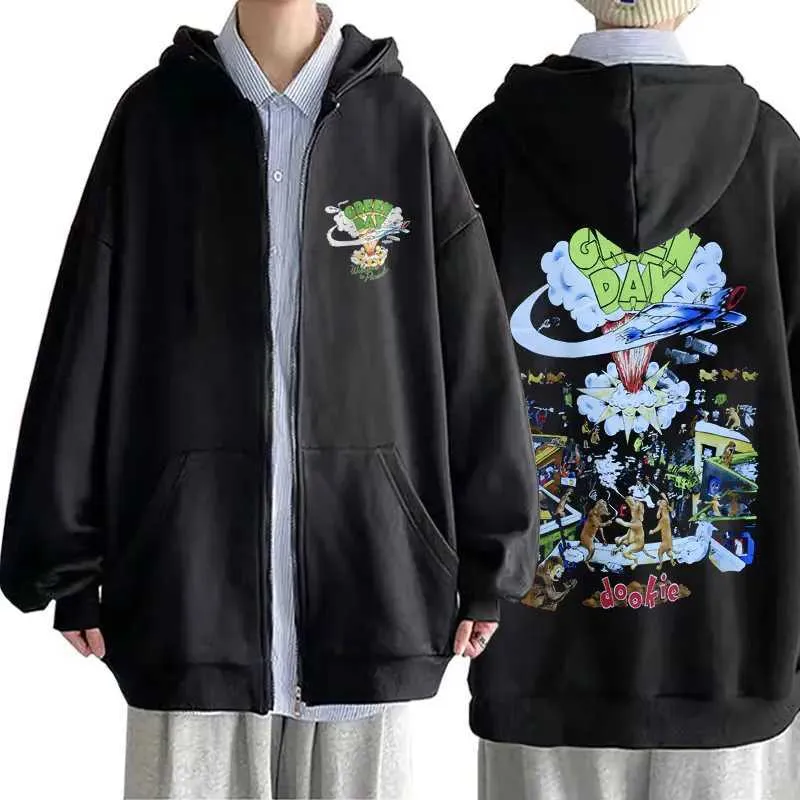 Punk rock zip up hoodies sale