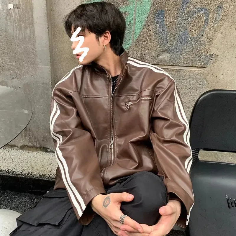 【HI FI FNK】Tune Biker Leather Jacket DHgate.com:Premium PU Leather Motorcycle Jacket: Retro Hip