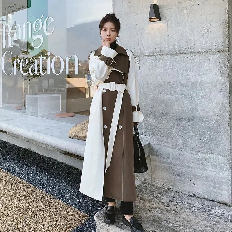 Mid-Length Windbreaker Trench Coat - Classic British Style