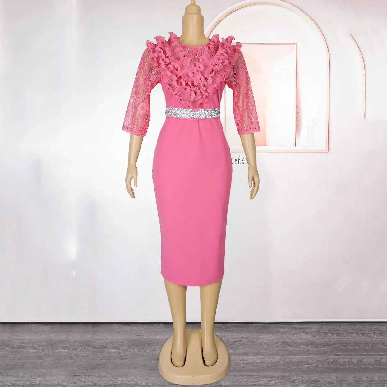 Office Dress for Women Pullover Polyester Floor-Length Short Sleeve  Business Formal Work Dress from Dhgate Work Dresses - price 63.35