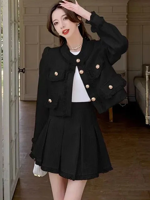 ★kingtweed over jacket / mini skirt Top and Skirt Set - Kendry Collection Boutique