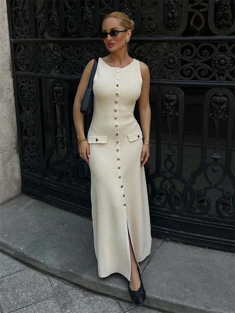 chinese dress ladies Islania Long Knit Dress