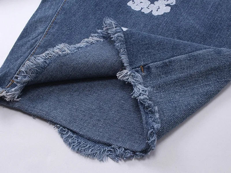 High Street Baggy Flower Jeans For Men And Women Designer High Street Baggy Flower Jeans For Men And Women Designer