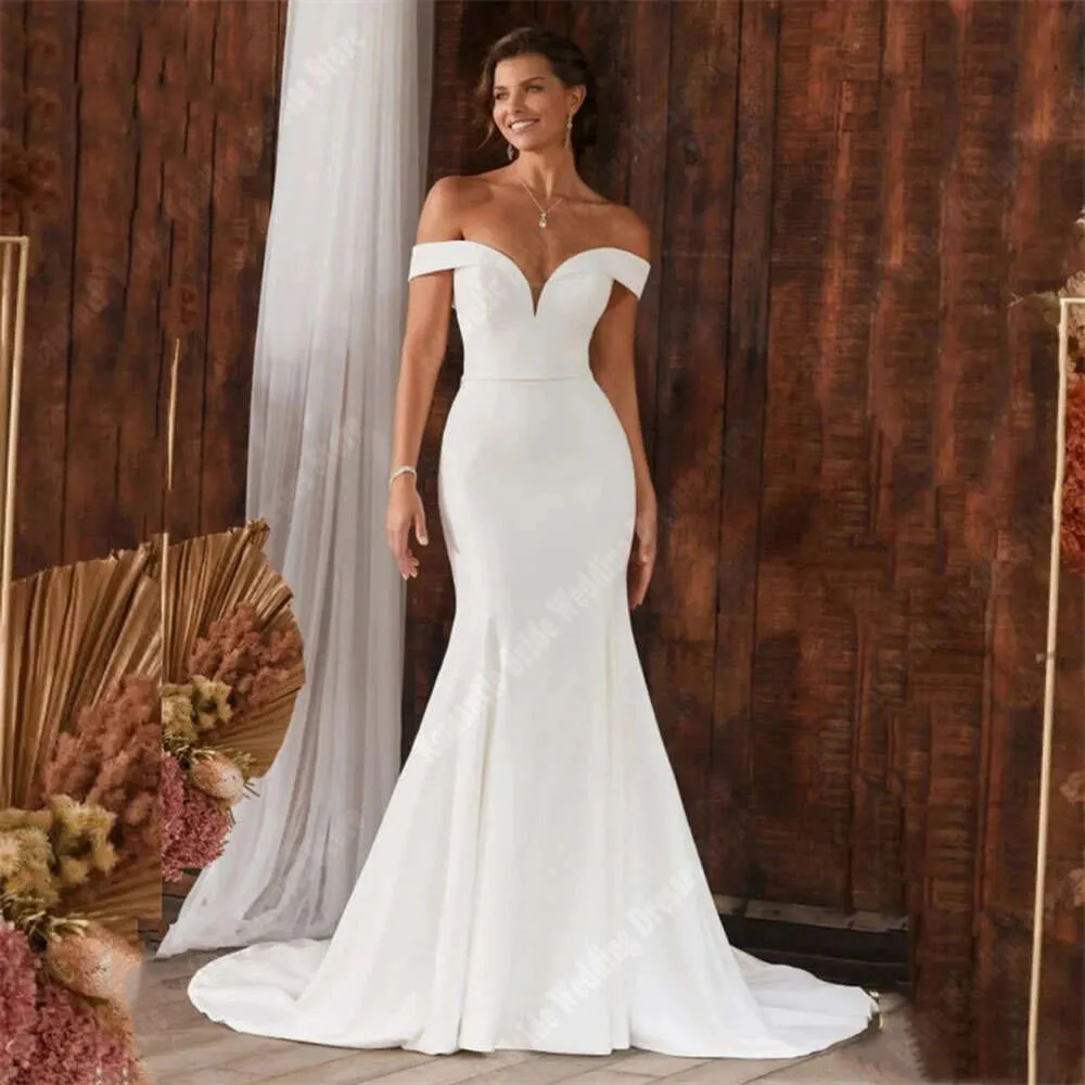 Customizable Satin Meaid Ball Meaid bridal ss with Fascinating Shine for Women's Wedding - Vestidos de NoviasColor: WhiteSuitable Gender: FemaleSize: Customizable Satin Meaid Ball Meaid bridal ss with Fascinating Shine for Women's Wedding - Vestidos de NoviasColor: WhiteSuitable Gender: FemaleSize: