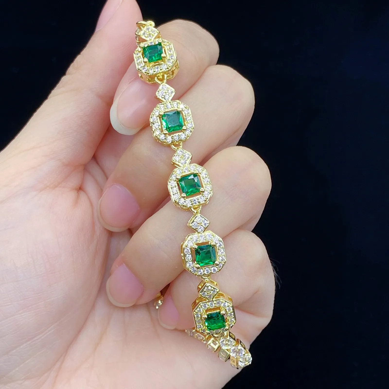 Glitter Luxury Tennis Bracelet 【GOLD】 Amazon.com: ZAHSY Gold Tennis Bracelet Cubic Zirconia