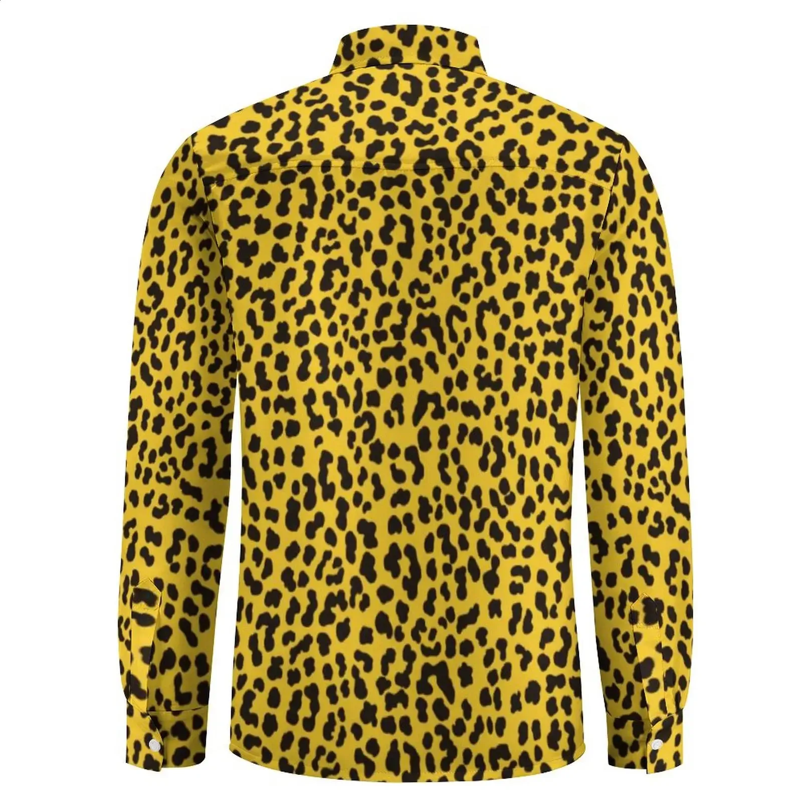 Retro Neon Leopard Print Long Sleeve Shirt - 80s Punk Rock Style