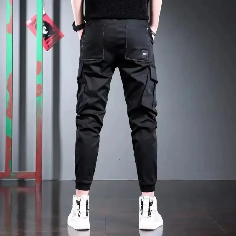 【KOOLOSET】Many Many Pocket Cargo Pants Amazon.com: Multi Pocket Cargo Pants Men Loose Work Trousers