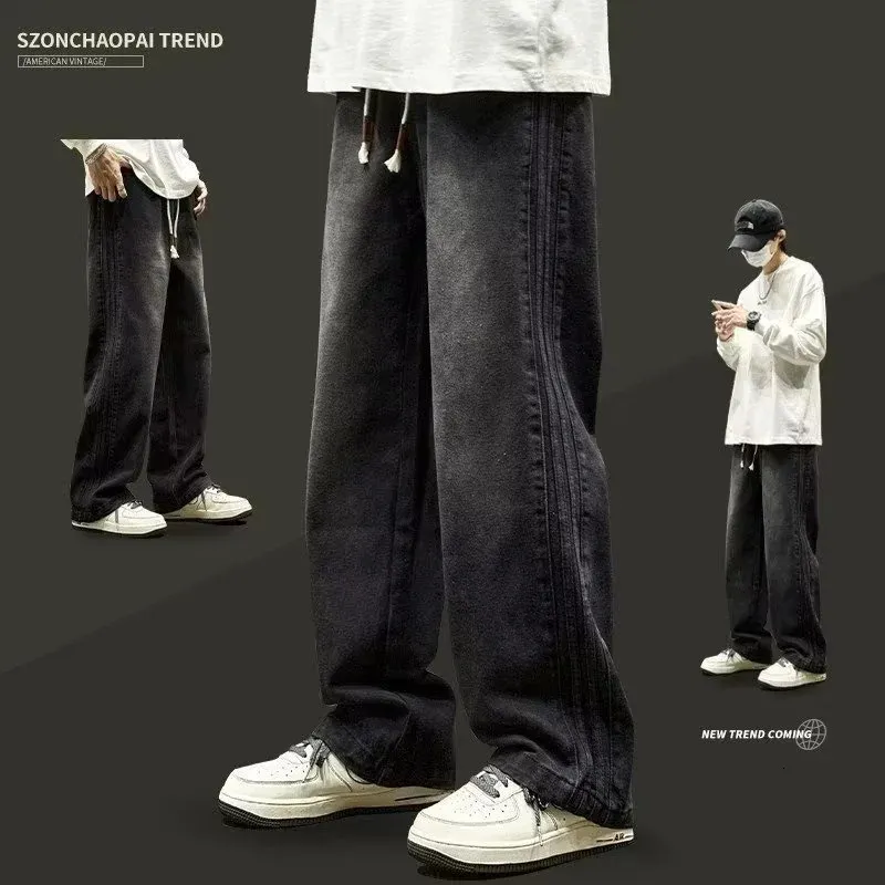 Jean Cargo Baggy Pour Garçon - Taille élastique - Style Hip-hop Décontracté - Printemps/automne