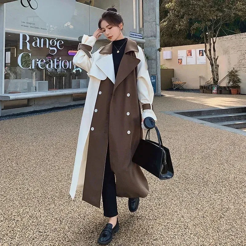 Mid-Length Windbreaker Trench Coat - Classic British Style