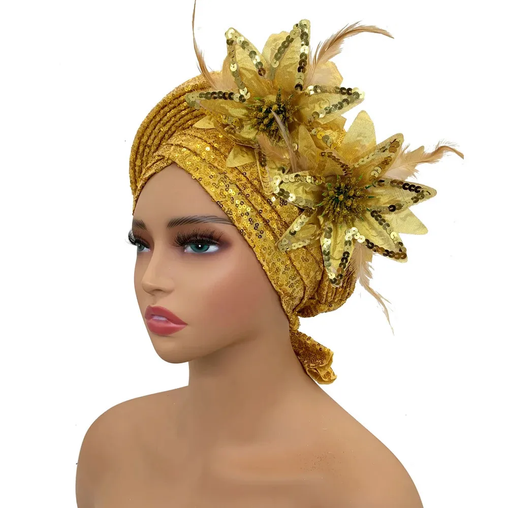 1391 African Headscarf Auto Gele Headties Party Headdress Sequins Shiny Amazon.com : JRZXTWL African Ladies Headscarf Auto Gele  main image 4
