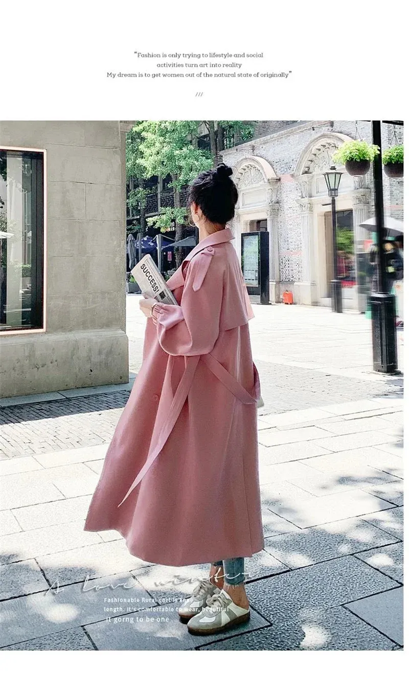 muguet rose midi trench coat ダークベージュ Eleonor Satin Wrap Trench | Marciano