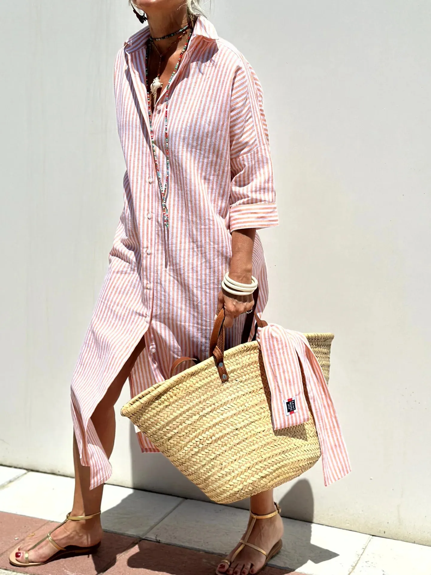 Stripe Shirt Bubble Dress