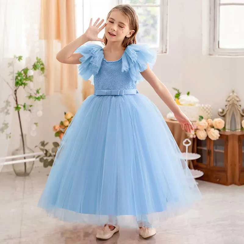 Kids Bridesmaid Dress O-neck Lace Formal Gown for Girls Wedding and Party  from Dhgate Christening dresses - price 11.11