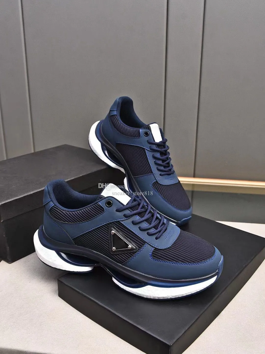 Famous Casual stylish PRAX 1 Sneakers Shoes Re Nylon Brushed Leather Men Knit Fabric Runner Mesh Runner Trainers Man Sports Outdoor Walking EU38 46