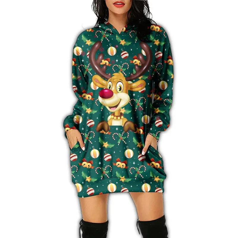 green emerald velvet dress Tipsy Elves Women's Christmas Golden Snowflake Sweater Dress Size 1x